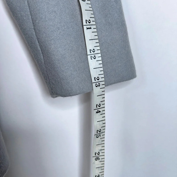 All Saints Ora Wool Blend Jacket Gray Draped Lapels Snap Closure Neutral Size 00 - Picture 10 of 11